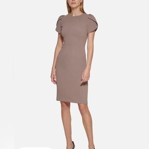 Tulip Sleeve Dress by Calvin Klein